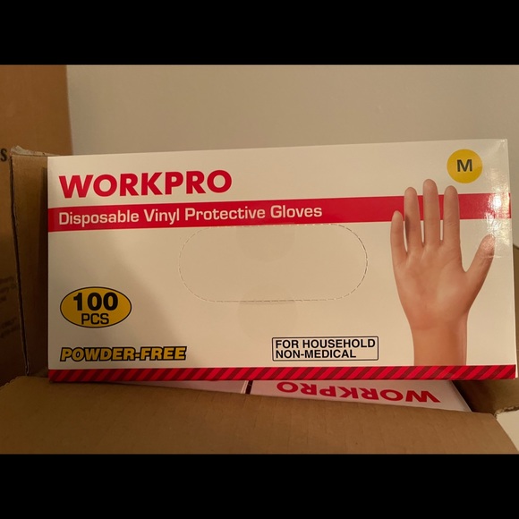 WORKPRO Disposable Vinyl Gloves Medium 1000 pcs - Picture 1 of 2